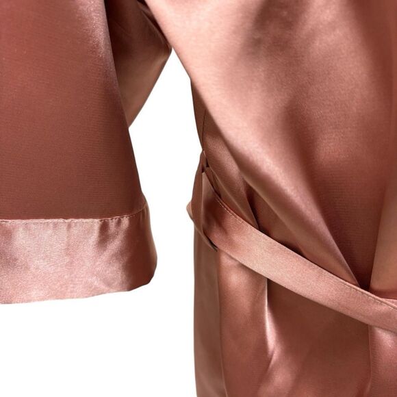 New without‎ Tags David’s Bridal Dusty Rose Satin Robe Size Large/XL - Picture 3 of 11